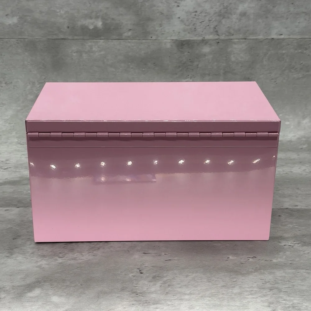 Kobalt Pink Metal Tool Box 2 Drawers With Handle Glossy Finish